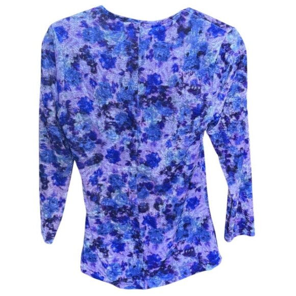 Isabel Marant Gubaia Floral Velvet Top Purple Size 42 Large New - Picture 12 of 16